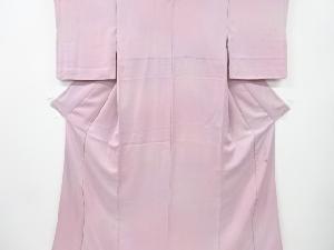 草木染　花丸文様織り出し一つ紋色無地着物